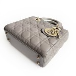 Christian Dior Lady Dior Quilted Lambskin Top Handle Bag
